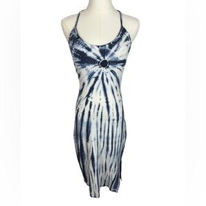 Chaser Blue and White Tie-Dye Top Size S